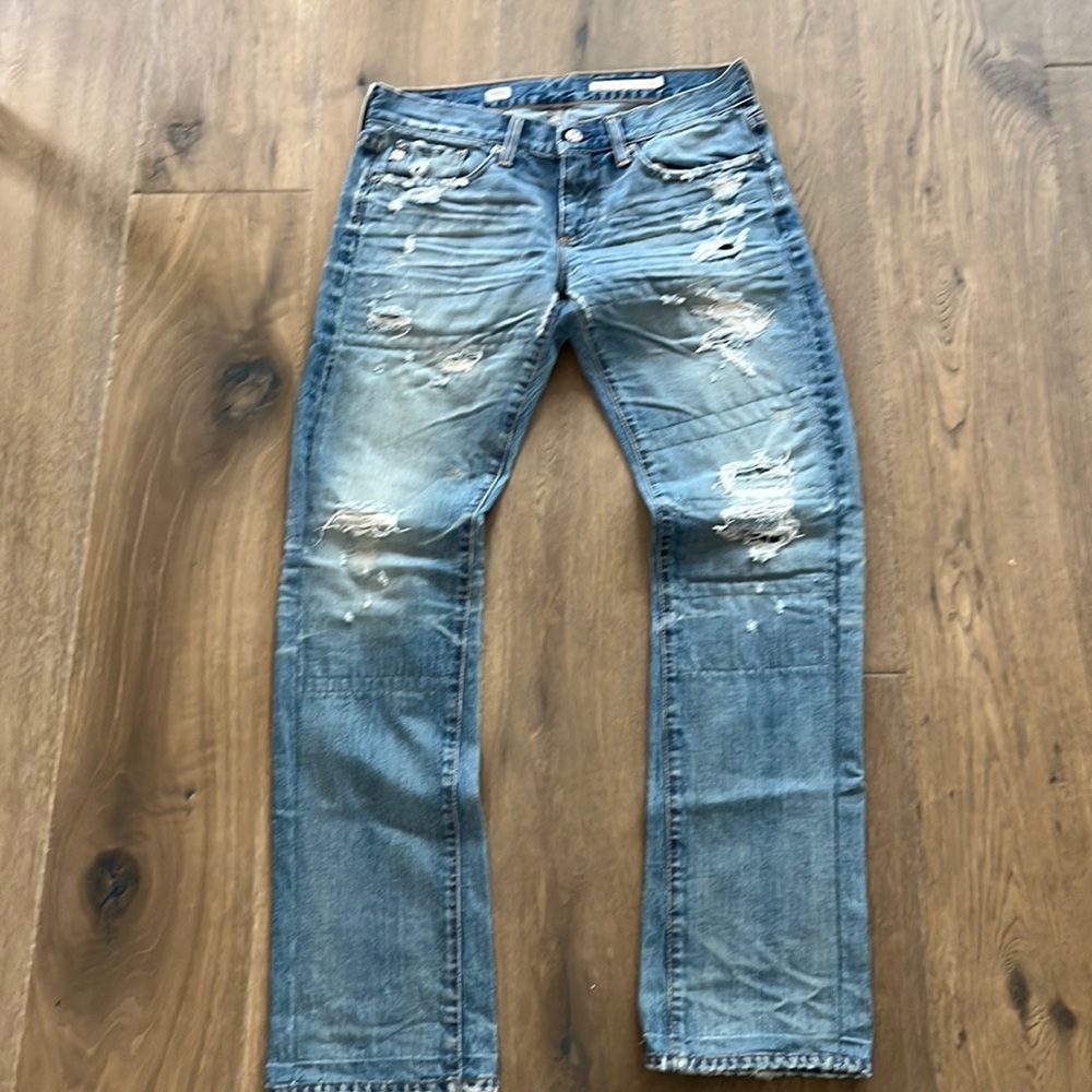 AG jeans size 27 Tomboy boyfriend fit distressed jean